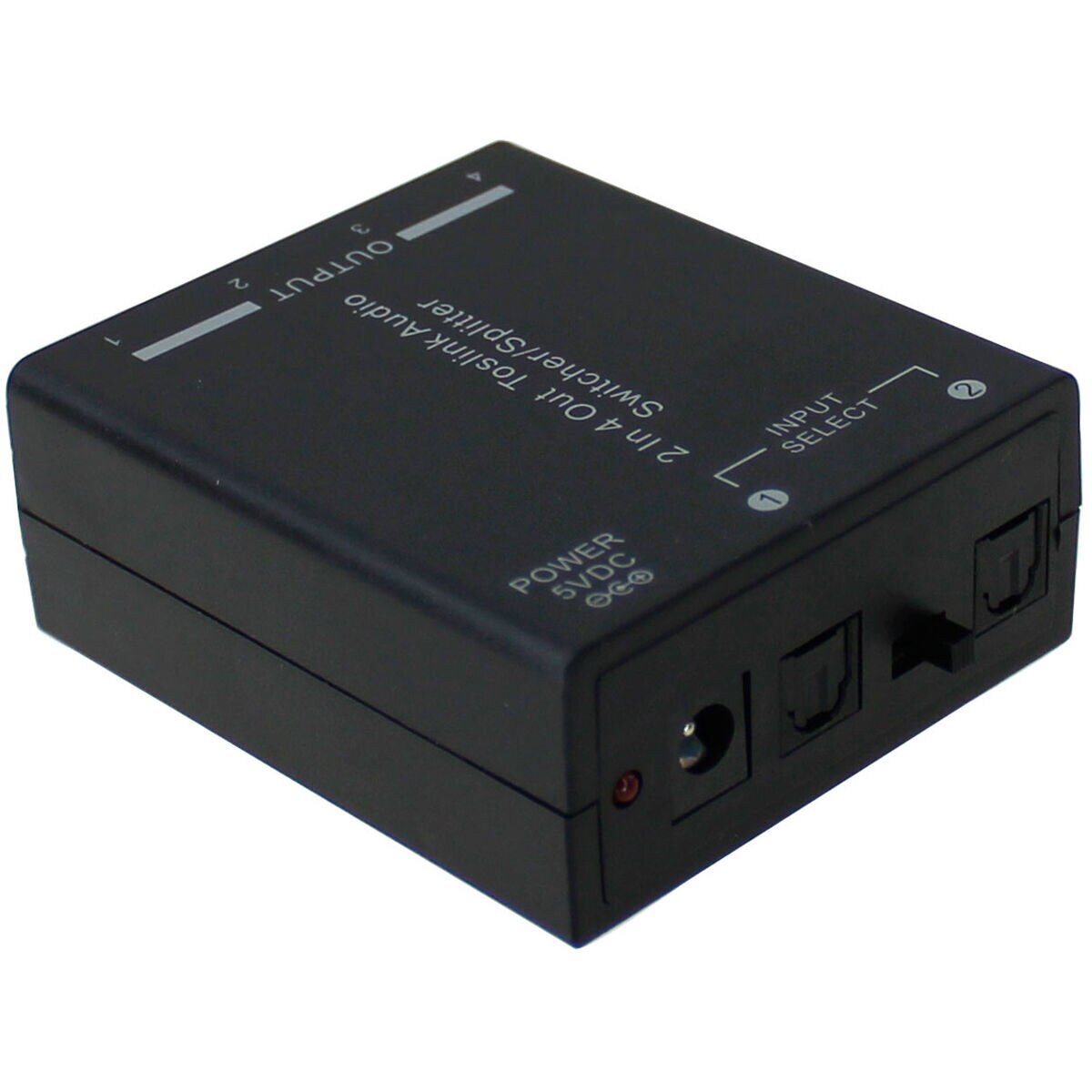 Toslink 2 Input to 4 Output Splitter Switch